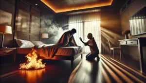 Emotional scene from Agra hotel: Man sets himself on fire in front of girlfriend
